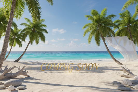 seashore paradise with Text saying coming soon